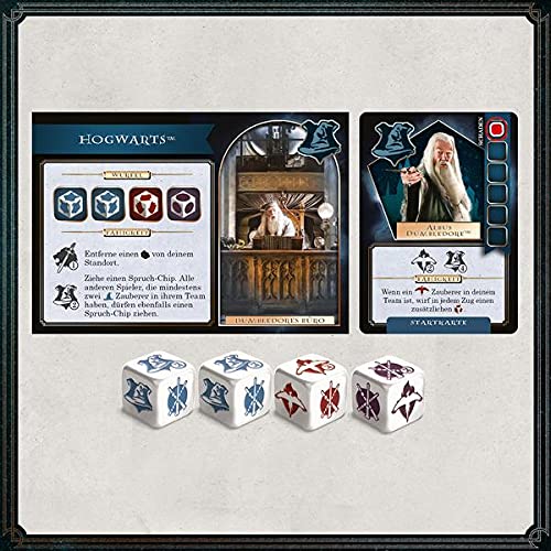 Kosmos - Juego de dados de Harry Potter: Death Eaters Rising - Aufstieg der Muerte + llavero de Harry Potter (diferentes selección)