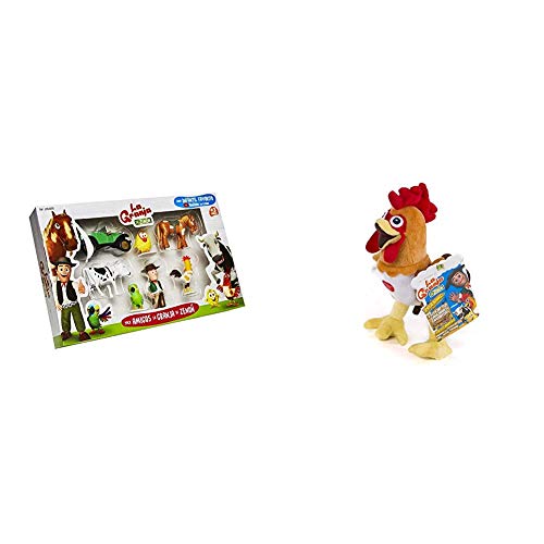 La Granja de Zenón - Pack Amigos La Granja de Zenón (LU82500) + Granja de Zenón - Peluche Musical Gallo Bartolito (Bandai 80011)