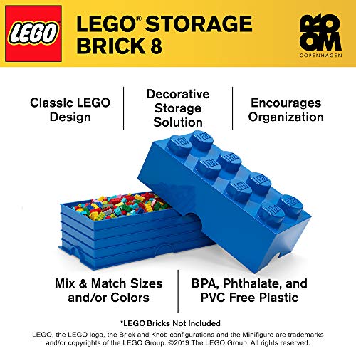 Ladrillo de almacenamiento de 8 espigas de LEGO, caja de almacenaje apilable, 12 l