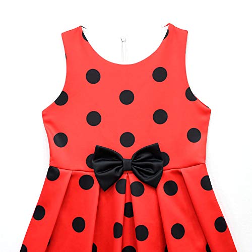 Lady-Bug - Vestidos de princesa para niñas, sin mangas, disfraz para niños, Halloween, fiesta de cumpleaños