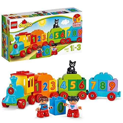 LEGO 10847 Duplo Tren de los números, Juguete Educativo con Ladrillos Grandes para Aprender a Contar para Bebés +1,5 años