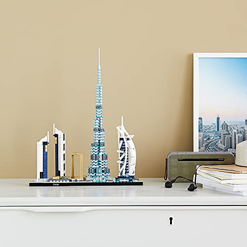 LEGO 21052 Architecture Skyline Collection Dubái, Set de Construcción, Modelo de Coleccionista, Maqueta Decorativa