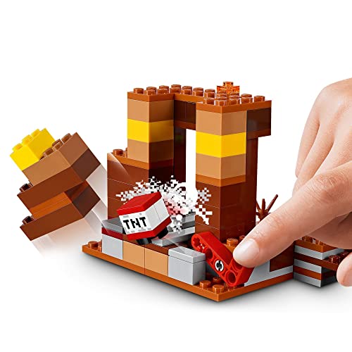 LEGO 21167 Minecraft El Puesto Comercial, Set de Construcción con Figuras de Steve, Esqueleto y Llamas para Niños +8 años