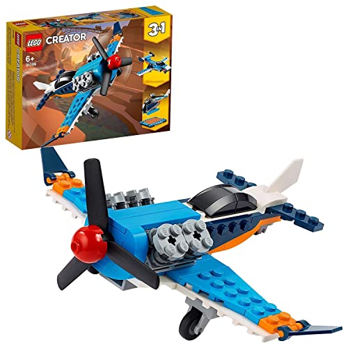 LEGO 31099 Creator 3 en 1 Avión de Hélice o Jet o Helicóptero Juguete de Construcción para Niños +6 años