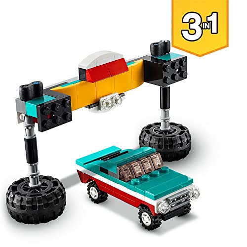 LEGO 31101 Creator 3 en 1 Monster Truck Coche de Gran Potencia o Drágster Superveloz Juguete de Construcción para Niños +7 años