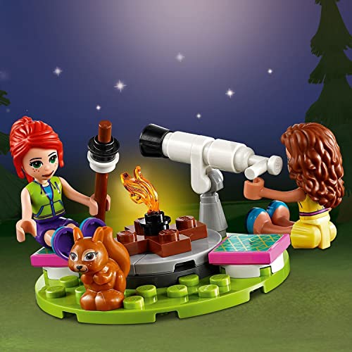 LEGO 41392 Friends Glamping en la Naturaleza Juguete de Construcción para Niños, Camping con Mini Muñecas y Tienda de Campaña