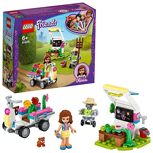LEGO 41425 Friends Huerto de Flores de Olivia Juguete de Construcción para Niños y Niñas +6 años con Mini Muñeca