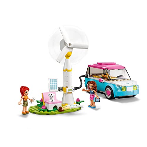 LEGO 41443 Friends Coche Eléctrico de Olivia Juguete de Construcción para Niños +6 años con Mini Muñecas Educación Ambiental