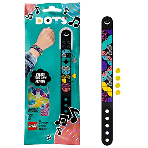 LEGO 41933 Dots Pulsera Notas Musicales, Juegos Creativos y Manualidades, Set de Pulseras y Joyas DIY para Niños y Niñas