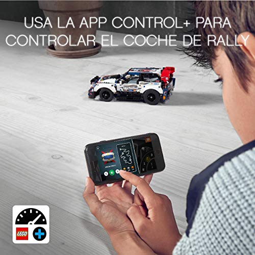 LEGO 42109 Technic Control+ Coche de Rally Top Gear Controlado por App, Teledirigido para Niños +9 Años, Maqueta para Construir