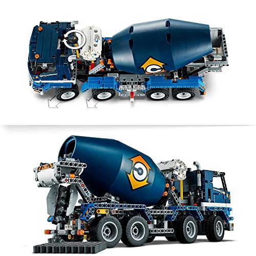 LEGO 42112 Technic Camión Hormigonera con Cuba Mezcladora Giratoria, Juguete de Construcción para Niños +10 años