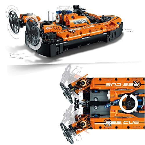 LEGO 42120 Technic 2en1 de Aerodeslizador de Rescate en Avión, Juguete de construcción para Niños y Niñas de +8 años