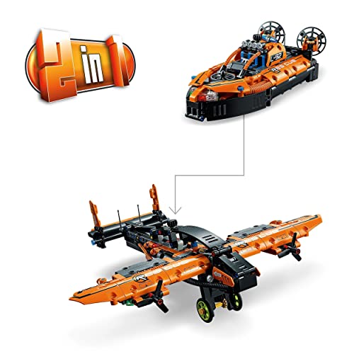 LEGO 42120 Technic 2en1 de Aerodeslizador de Rescate en Avión, Juguete de construcción para Niños y Niñas de +8 años