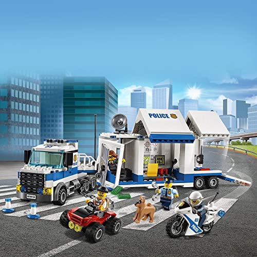 LEGO 60139 City Policía Centro de Control Móvil, Camión de Juguete para Niños +6 Años con Moto, Coche y 3 Mini Figuras