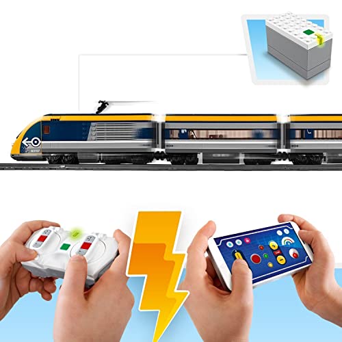 LEGO 60197 City Trains Tren de pasajeros, Set de Construcción con Motor a Control Remoto por Bluetooth con Mini Figuras