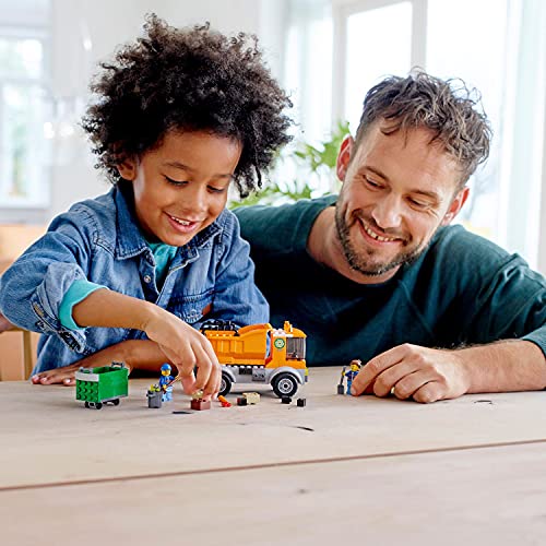 LEGO 60220 City Camión de la Basura de Juguete, Juegos de Coches y Regalos para Niños y Niñas +4 Años con 2 Mini Figuras