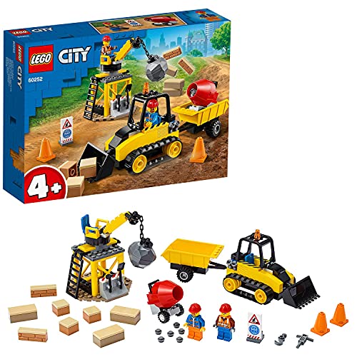 LEGO 60252 City Buldócer de Construcción Juguete de Construcción para Niños y Niñas +4 años con 2 Mini Figuras