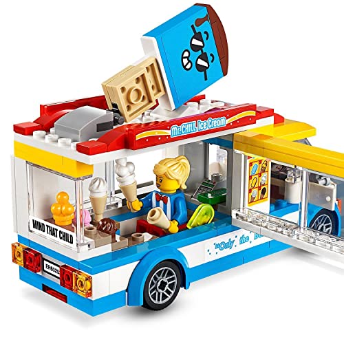 LEGO 60253 City Camión de los Helados de Juguete con Mini Figura de Perro, Regalo para Niños y Niñas +5 Años