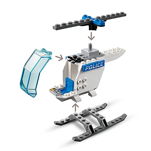 LEGO 60275 City Policía Helicóptero de Policía, Juguete con Minifiguras, Idea de Regalo para Niños y Niñas +4 Años