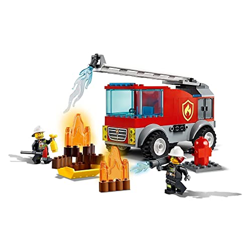LEGO 60280 City Bomberos, Camión de Bomberos Juguete con Escalera y Mini Figura de Bombero, Idea de Regalo para Niños y Niñas +4 Años