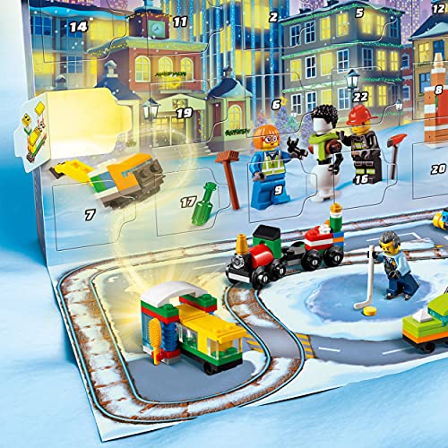 LEGO 60303 City: Calendario de Adviento de 2021, Niños a Partir de 5 Años, con Tablero de Juego y 6 Mini Figuras