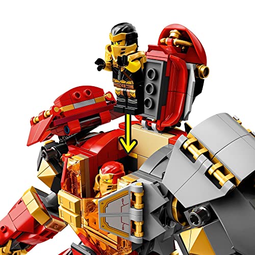 LEGO 71720 Ninjago Robot Rocollameante, Figura de Acción Ninja, Juguete de Construcción con 5 Mini Figuras
