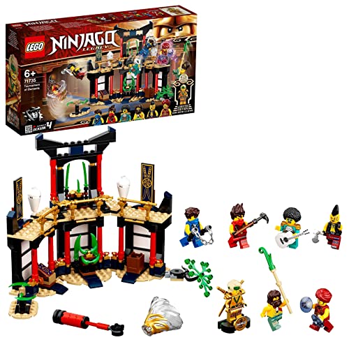 LEGO 71735 Ninjago Legacy Torneo de los Elementos Set de Construcción de Templo con Arena de Batalla y Mini Figura Dorada