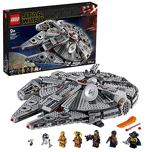 LEGO 75257 Star Wars Halcón Milenario Set de Construcción de Nave Espacial con Mini Figuras de Chewbacca, Lando, C-3PO, R2-D2