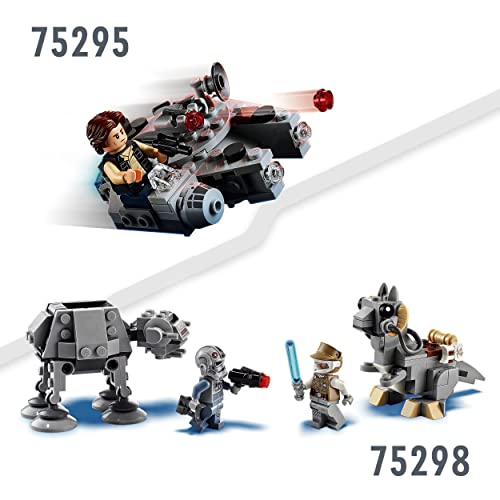 LEGO 75298 Star Wars Microfighters: AT-AT vs. Tauntaun Juguete de construcción con Mini Figura de Luke Skywalker y Caminante