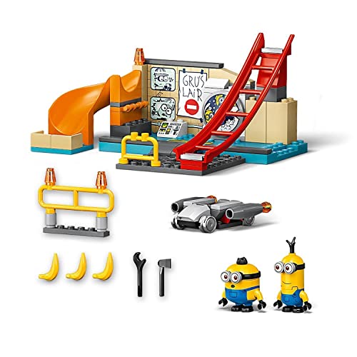 LEGO 75546 Minions El Origen de GRU, Minions en el Laboratorio de GRU, Juguete de Construcción para Niños +4 años con Mini Figuras