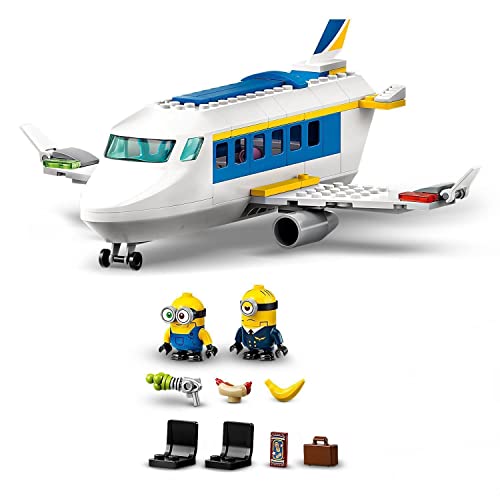 LEGO 75547 Minions El Origen de GRU, Minion Piloto en Práctica, Avión de Juguete para Niños y Niñas +4 años con Mini Figuras