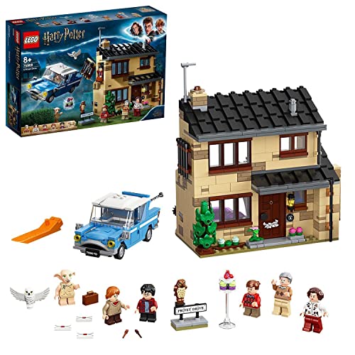 LEGO 75968 Harry Potter Número 4 de Privet Drive Juguete de Construcción para Niños +8 años con Ford Anglia y 6 Mini Figuras