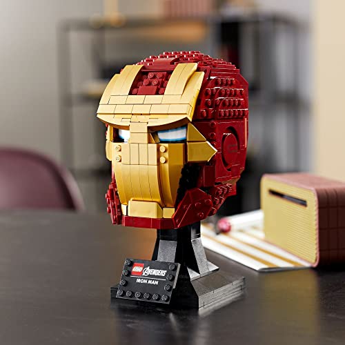 LEGO 76165 Marvel Vengadores El Casco de Iron Man Set de Construcción para Adultos Modelo de Coleccionista, Idea de Regalo