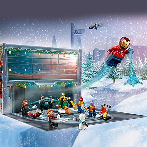 LEGO 76196 Marvel Los Vengadores: Calendario de Adviento de 2021 con Spider-Man e Iron Man para Niños de +7 Años