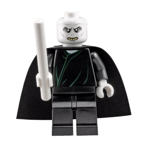 LEGO Harry Potter: Lord Voldemort Minifigura Con Color Blanco Varita Mágica