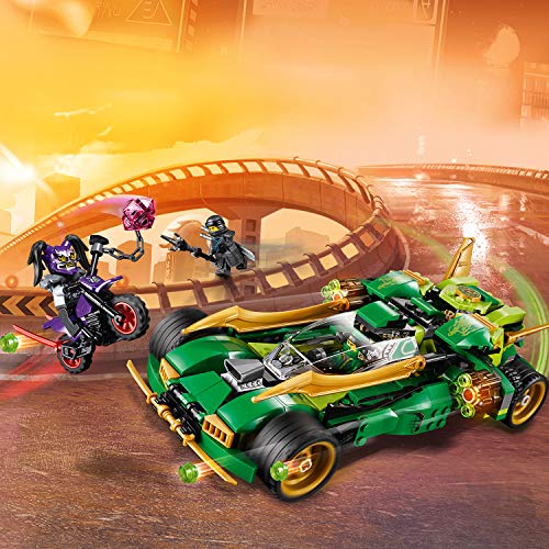 LEGO Ninjago - Reptador Ninja Nocturno, Set de Construcción de Juguete Divertido con Coche, Moto y Minifiguras de Acción de Ninja (70641)