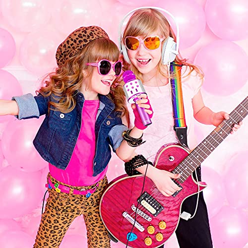 Letsgocoo Regalos para Niña de 4-12 Años, Microfono Karaoke Bluetooth Juguetes para Niños de 5-12 Años Regalos Niña Dinámicos Juguetes para Niña de 4-13 Años Microfono Niña Regalo Navidad Niñas