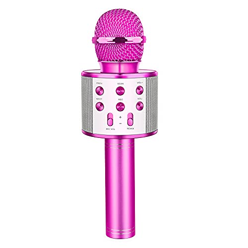 Letsgocoo Regalos para Niña de 4-12 Años, Microfono Karaoke Bluetooth Juguetes para Niños de 5-12 Años Regalos Niña Dinámicos Juguetes para Niña de 4-13 Años Microfono Niña Regalo Navidad Niñas