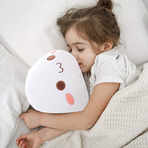 LICHENGTAI Almohada Suave de Gato, 35CM Bonito Felpa Gato Muñeca Suave Rellena Gatito Almohada, Muñecas Juguete Regalo Gato Peluche Felpa Animal Juguetes para Niños Enamorada, Blanco