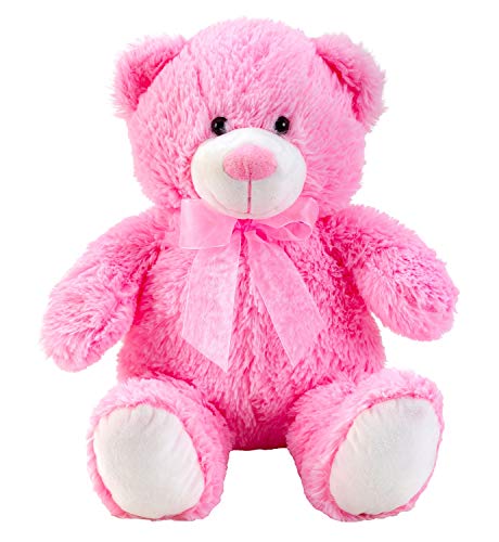 Lifestyle & More Osito de Peluche Osito Rosa con Lazo 50 cm de Altura Peluche Aterciopelado Suave - to Love