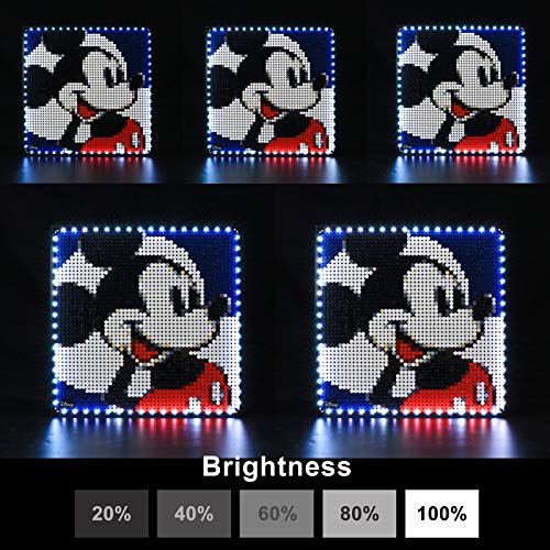 LIGHTAILING Conjunto de Luces con un Control Remoto (Art Disney’s Mickey Mouse) Modelo de Construcción de Bloques - Kit de luz LED Compatible con Lego 31202(NO Incluido en el Modelo)