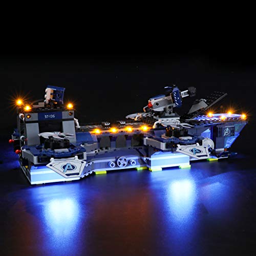 LIGHTAILING Conjunto de Luces (Marvel Avengers Helitransporte de los Vengadores) Modelo de Construcción de Bloques - Kit de luz LED Compatible con Lego 76153(NO Incluido en el Modelo)