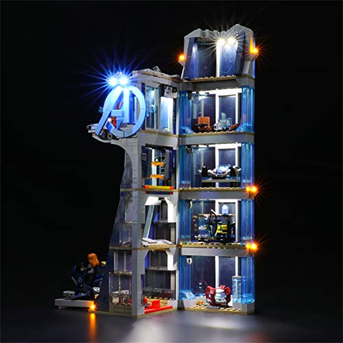 LIGHTAILING Conjunto de Luces (Marvel Batalla en la Torre de los Vengadores) Modelo de Construcción de Bloques - Kit de luz LED Compatible con Lego 76166 (NO Incluido en el Modelo)