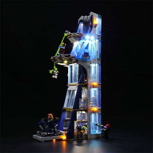 LIGHTAILING Conjunto de Luces (Marvel Batalla en la Torre de los Vengadores) Modelo de Construcción de Bloques - Kit de luz LED Compatible con Lego 76166 (NO Incluido en el Modelo)