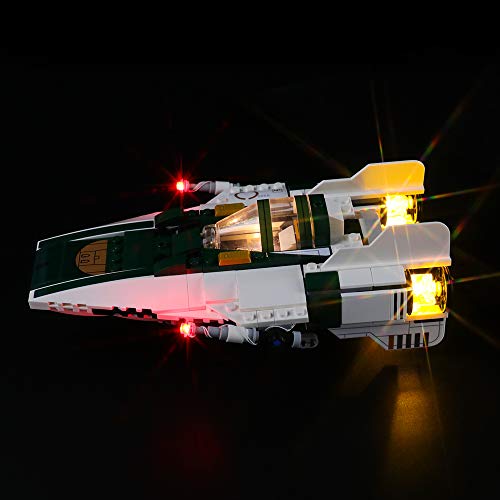 LIGHTAILING Conjunto de Luces (Star Wars Caza Estelar ala-A de la Resistencia) Modelo de Construcción de Bloques - Kit de luz LED Compatible con Lego 75248 (NO Incluido en el Modelo)