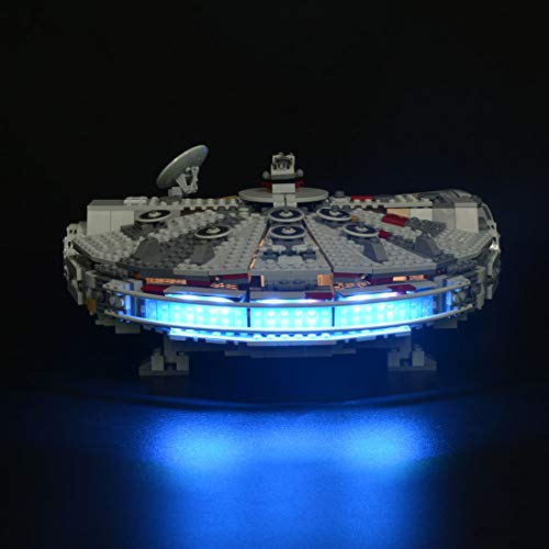 Likecom Juego de iluminación LED para Star Wars Halcón Milenario, compatible con Lego 75257, sin juego Lego, versión clásica
