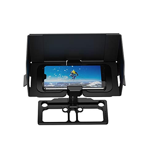 Linghuang Soporte para Teléfono Móvil para Control Remoto para dji Mavic Mini 2/ Mavic Air 2 Soporte con Parasol y Correa de ángulo Ajustable para Mavic Mini / Mavic 2 / Mavic Air / Mavic Pro / Spark