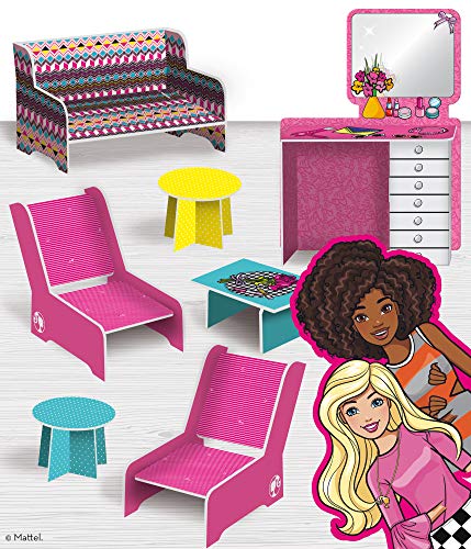 Lisciani – Barbie Dreamhouse Villa de sueño de dos pisos - Juego creativo para niñas a partir de 4 años