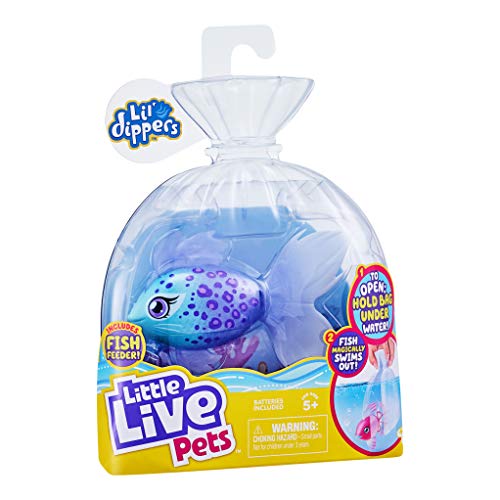 Little Live Pets Lil' Dippers 26157 – Furtail Lil' Dippers de Little Live Pets con Efecto «Wow» al desempaquetar en Agua y Alimentar interactivamente