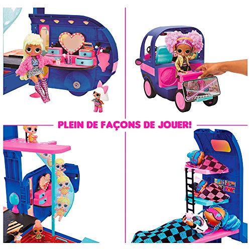 LOL Surprise Glamper Camper de Moda 4 en 1 , Con Más de 55 Sorpresas, Más de 10 Áreas de Reunión y Más , Azul Eléctrico , Serie OMG